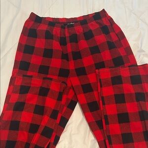 Red and Black Plaid Pajama Pants